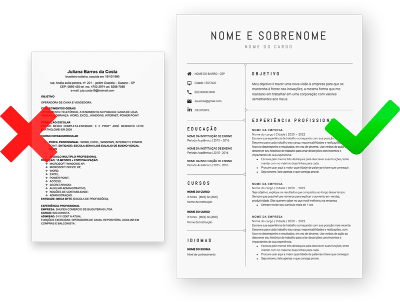 Currículo para editar no Word